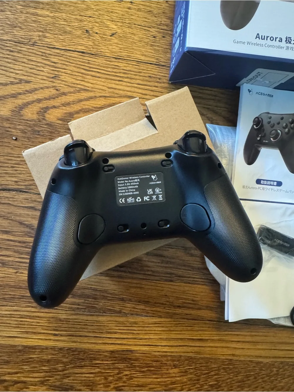 AceGamer Aurora Wireless Controller box Aurora Wireless Game Controller - Black
